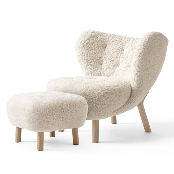 The Little Petra VB1, Incl. Pouf ATD1, Sheep. Moonlight / White 1 from & Tradition