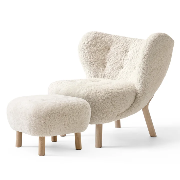 The Little Petra VB1, Incl. Pouf ATD1, Sheep. Moonlight / White 1 from & Tradition