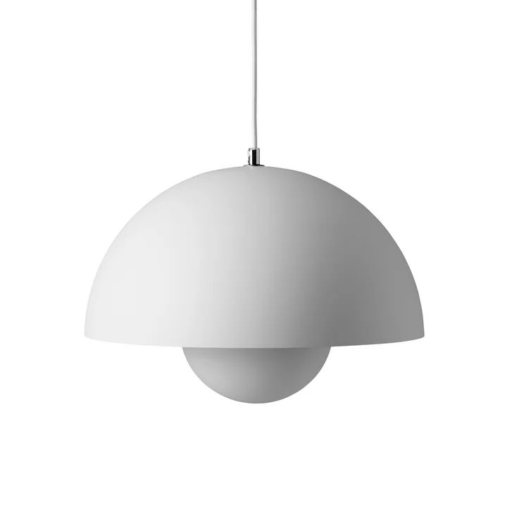 FlowerPot Pendant light VP7 in matt light gray from & Tradition