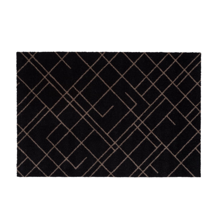 The Lines doormat in sand / black from tica copenhagen