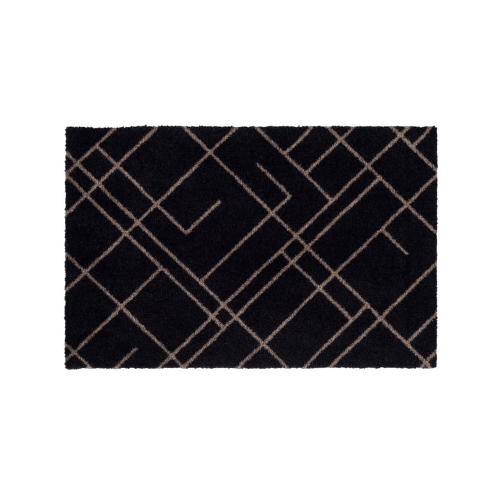 The Lines doormat in sand / black from tica copenhagen