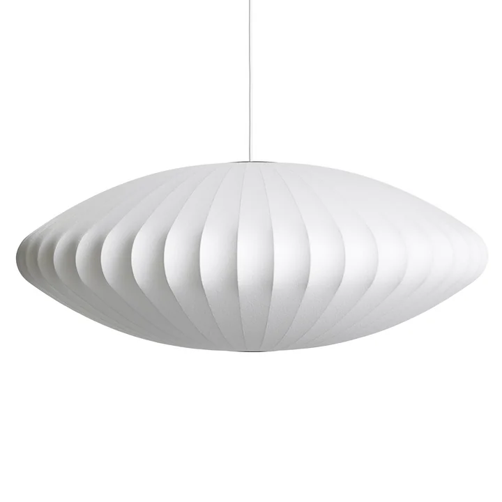 Nelson Saucer Bubble Pendant L, Ø 89 x H 3 5. 5 cm, off white by HAY