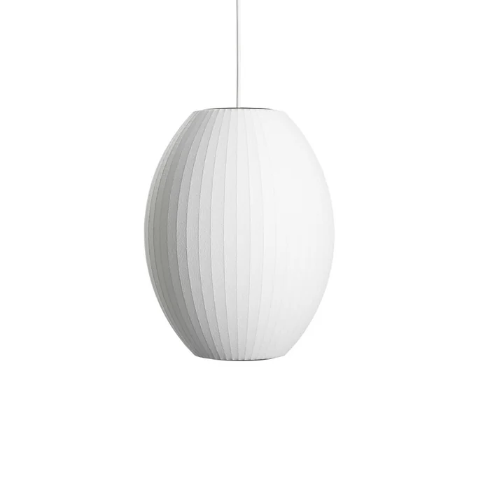 Nelson Cigar Bubble Pendant lamp S, Ø 3 5. 5 x H 44 cm in off white by HAY