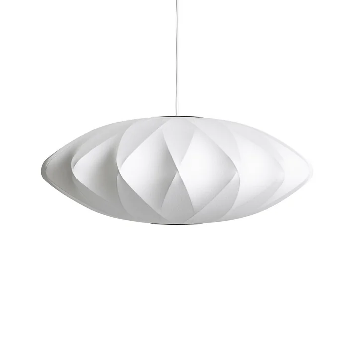 Nelson Saucer Crisscross Bubble pendant lamp M, Ø 6 3. 5 x H 24 cm in off white by HAY