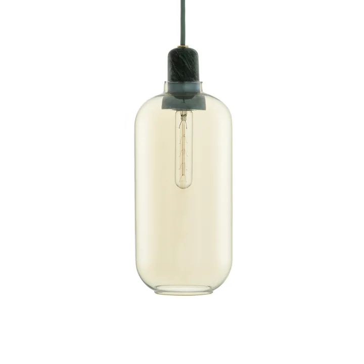 Amp Pendant lamp large from Normann Copenhagen in gold / green