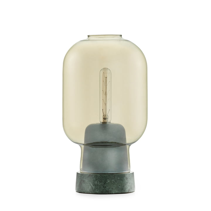 Amp table lamp by Normann Copenhagen in marble green / gold