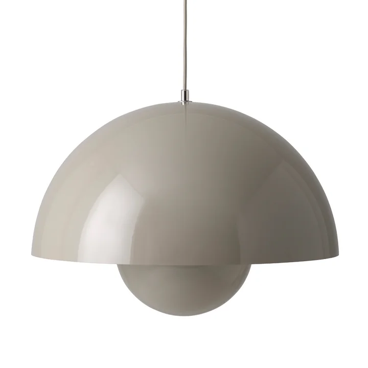 FlowerPot pendant lamp VP2 from & Tradition in grey beige