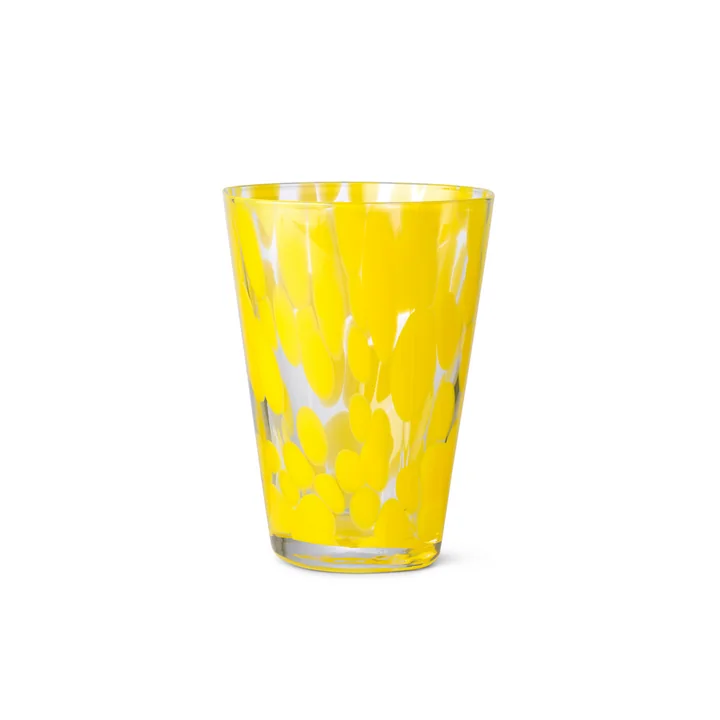 The Casca drinking glass from Ferm Living in Dandelion