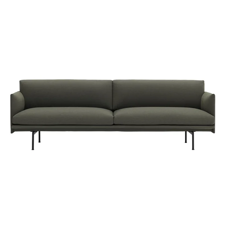 The Outline 3-seater sofa from Muuto in green fiord 961