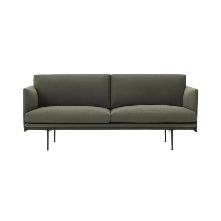 The Outline Sofa 2-seater from Muuto in green fiord 961