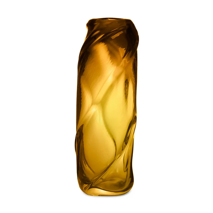 The Water Swirl vase by Ferm Living in amber
