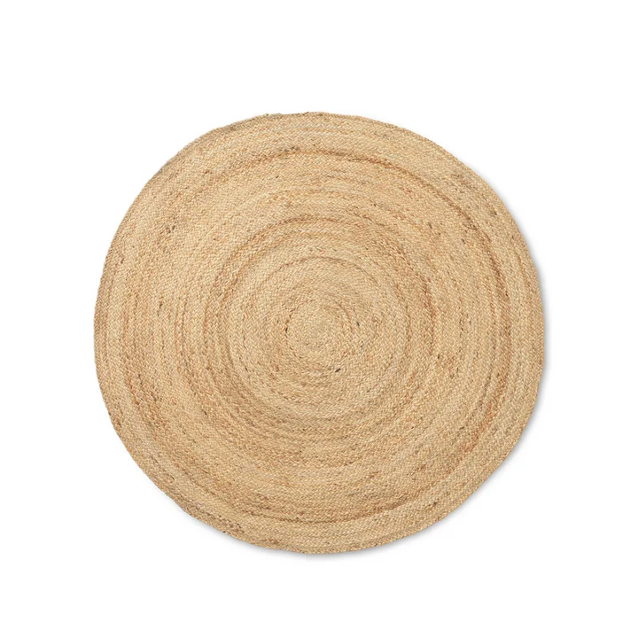 The great Eternal Round jute carpet from Ferm Living in nature