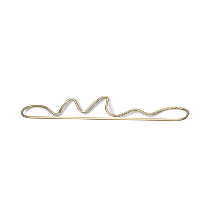The Curvature towel rail by ferm Living in brass