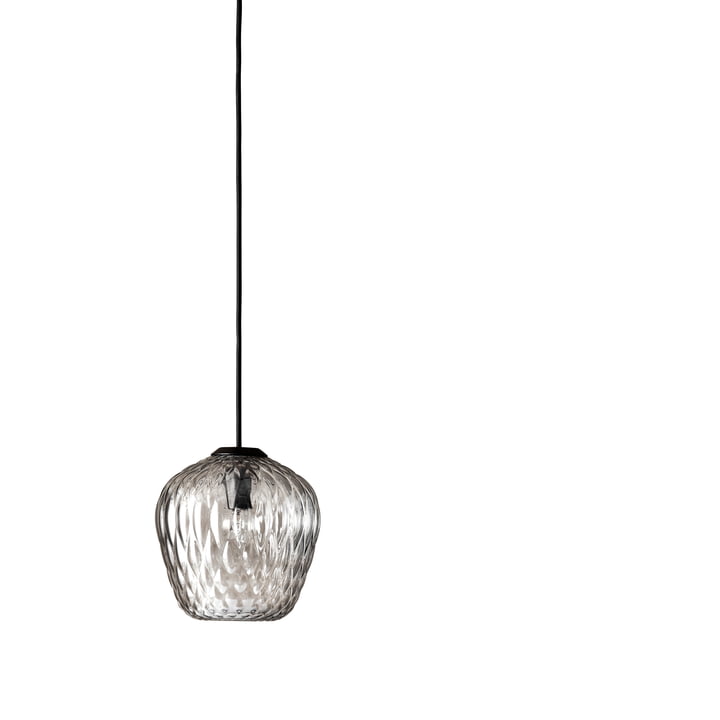 Blown SW4 pendant light from & Tradition in silver / cable black