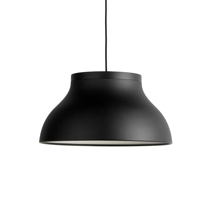 PC pendant lamp M, Ø 40 x H 20. 5 cm, soft black by Hay