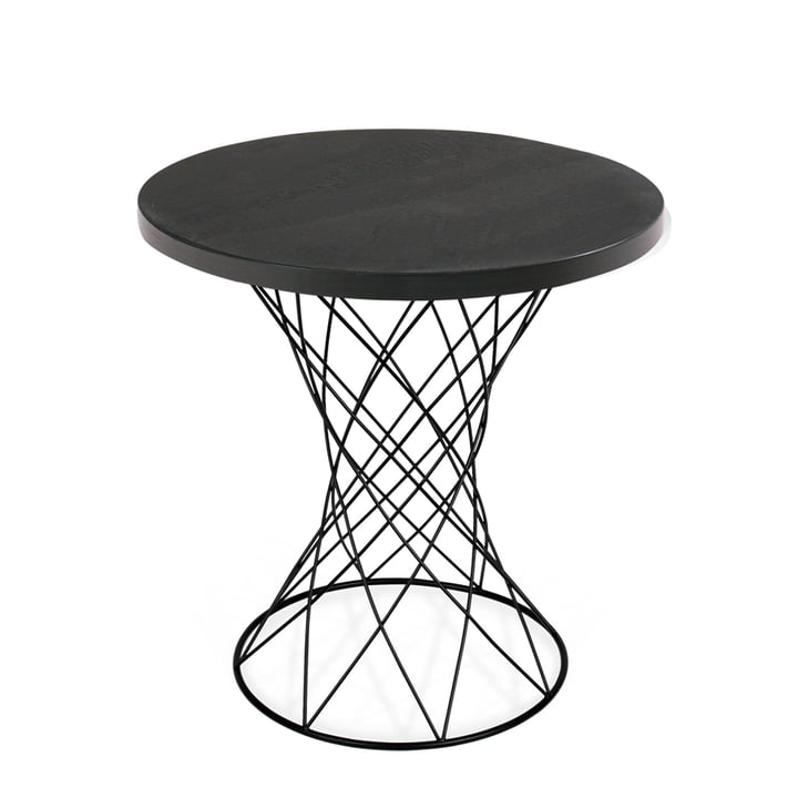 Merge Side table Tall H 50 Ø 50 cm, black / slate rustic from Ox Denmarq