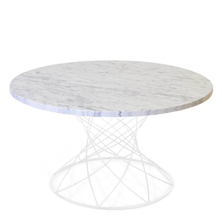 The Merge coffee table H 45 Ø 80 cm, white / marble white from Ox Denmarq