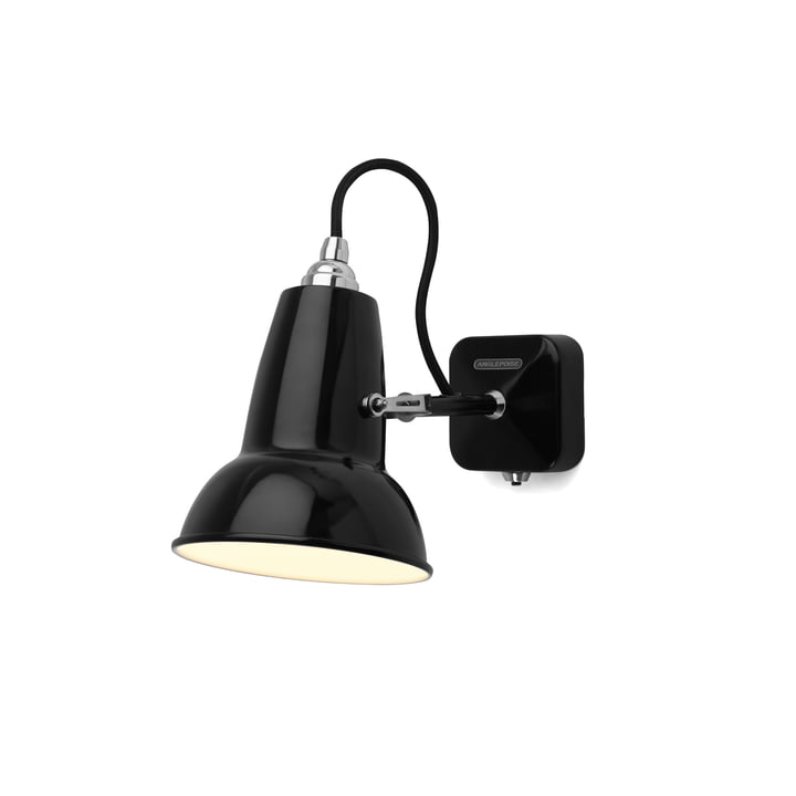 Original 1227 Mini wall lamp, cable black, Jet by Anglepoise