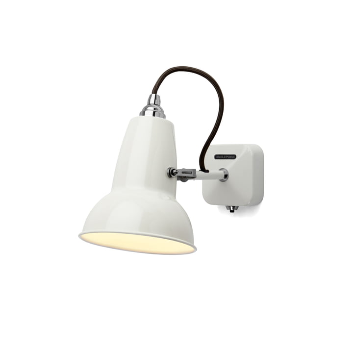 Original 1227 Mini wall lamp, cable black, Linen White from Anglepoise