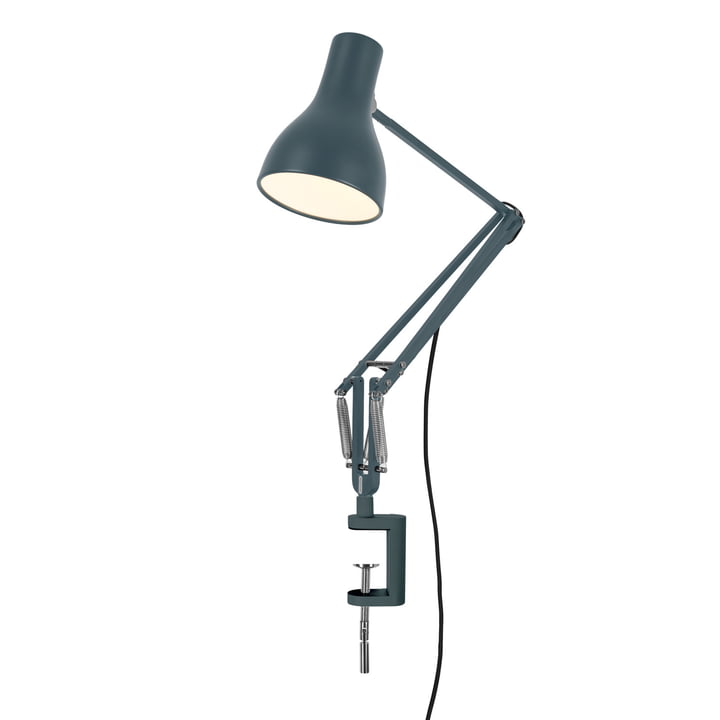 Type 75 clamp lamp, Slate Grey from Anglepoise