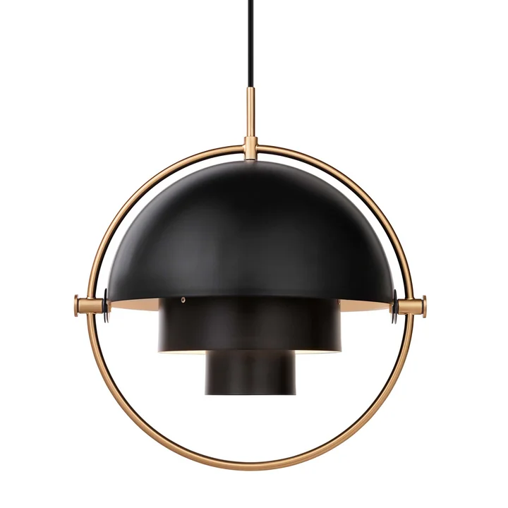 Multi-Lite Pendant lamp Ø 36 cm from Gubi in brass / black
