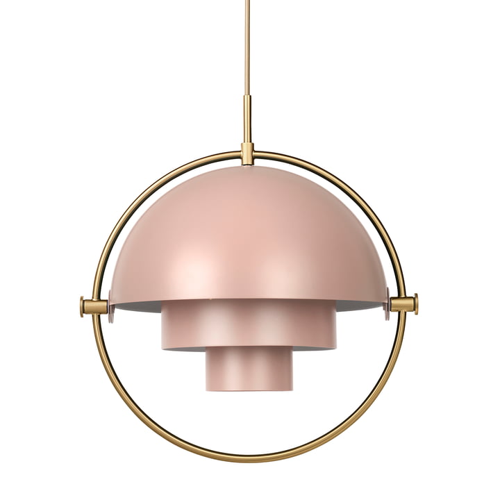 The Gubi - Multi-Lite pendant lamp Ø 36 cm in brass / rose dust