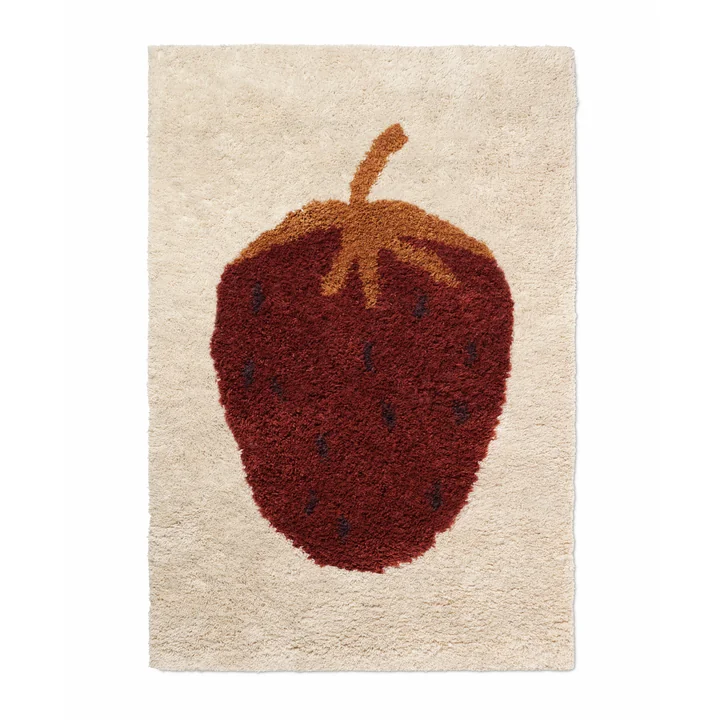 The Fruiticana carpet "Strawberry" by Ferm Living, 120 x 180 cm