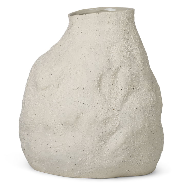 The big Vulca Vase from ferm Living in off-white stone