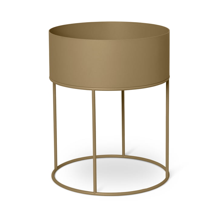 Plant Box round from ferm Living in olive