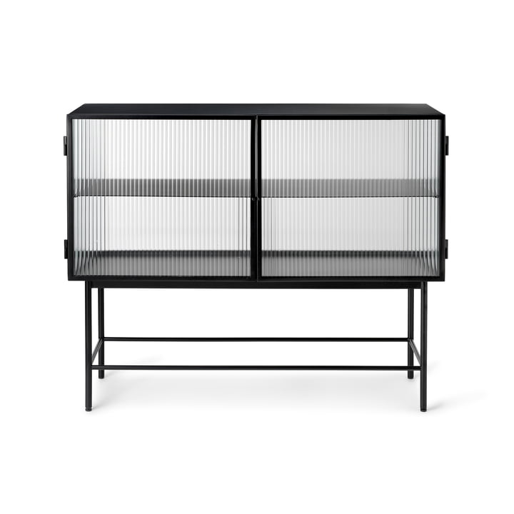 The Haze sideboard by ferm Living in reeded glass, black