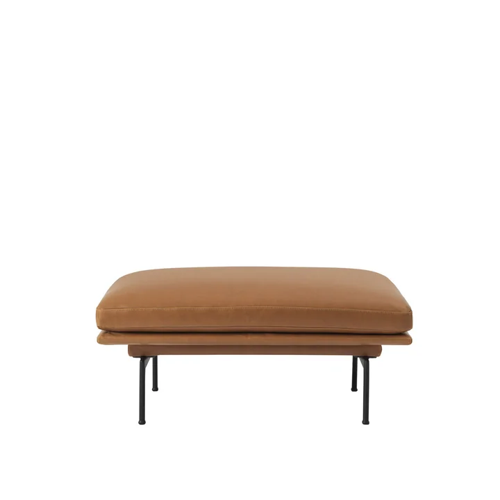 The Outline Sofa Pouf from Muuto with black aluminium legs