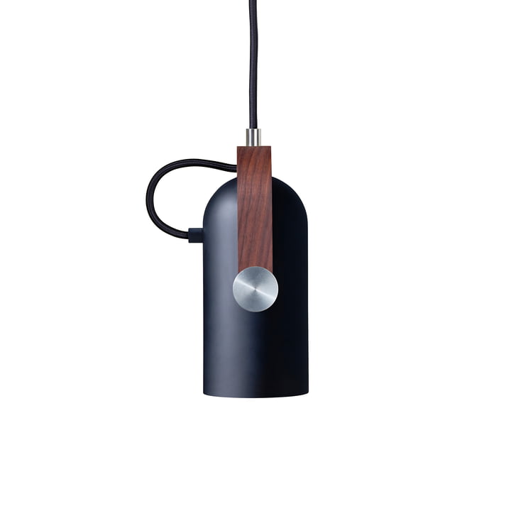 Carronade 160 Pendant Lamp Black Special by Le Klint in Americ. Walnut / Brushed Steel