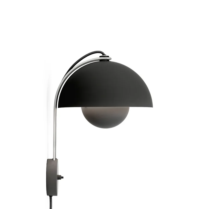 The Flowerpot wall lamp VP8 from & Tradition in matt black