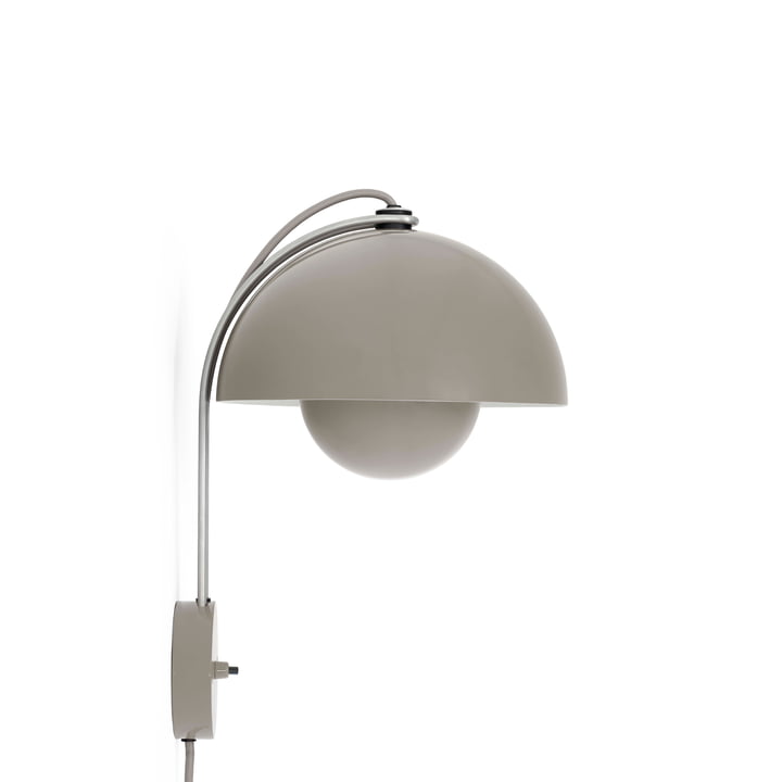 The Flowerpot wall lamp VP8 from & Tradition in gray beige