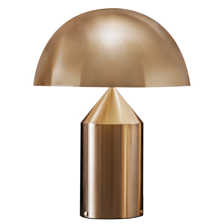 Atollo table lamp 233, gold by Oluce