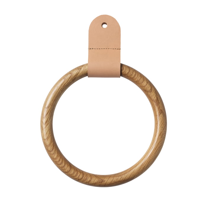 The Q4 Allé ring from FDB Møbler for wall wardrobe in natural oak