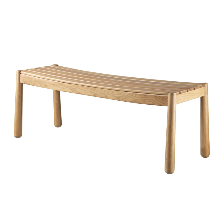 The J171 bench from FDB Møbler in natural oak