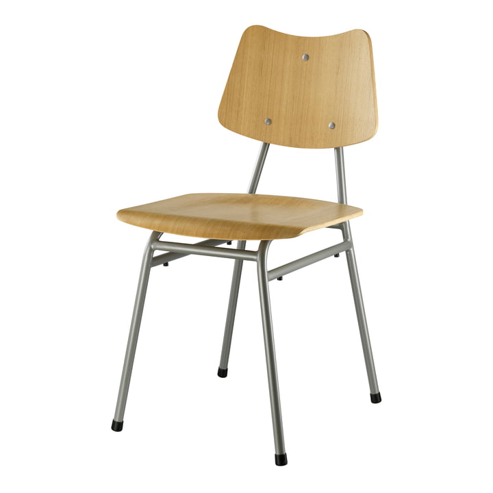 The J173 chair from FDB Møbler in natural oak / grey