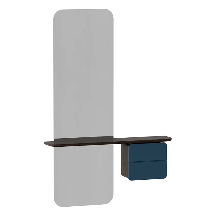 The One More Look mirror from Umage in dark oak / petrol