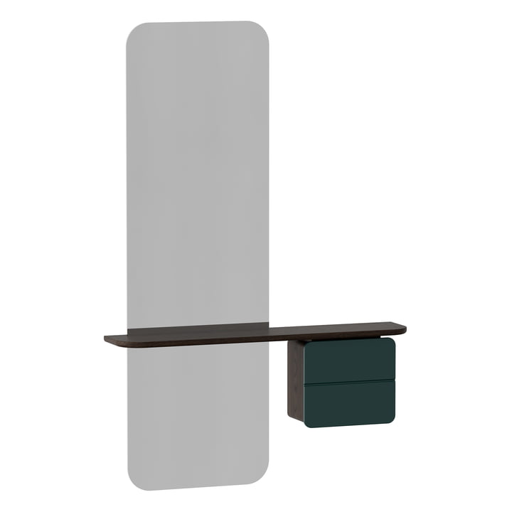 The One More Look mirror from Umage in dark oak / forest green