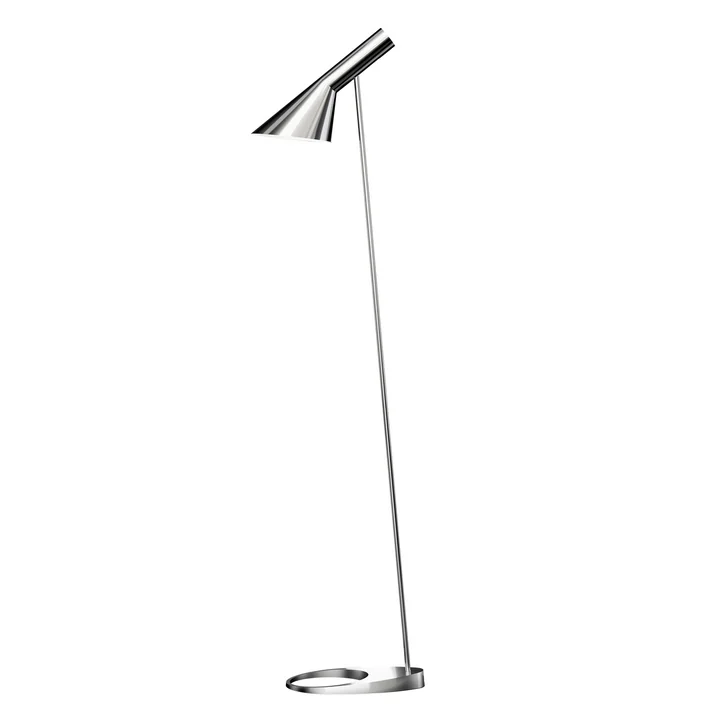 AJ floor lamp from Louis Poulsen in stainless steel