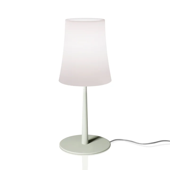 The Birdie Easy table lamp from Foscarini in sage green