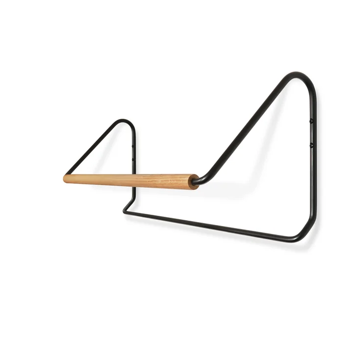 The Onda wall coat rack from vonbox in oiled oak / black