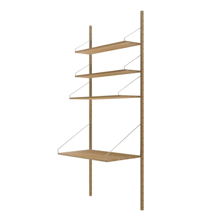 Library Shelf H 185,2 cm, oiled oak (Desk Section) from Frama