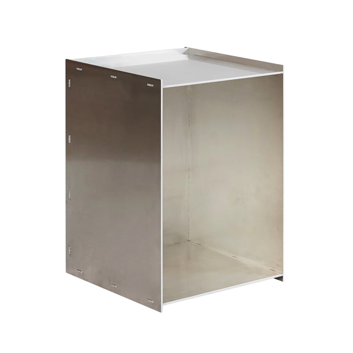 Rivet Box Side table, aluminium from Frama