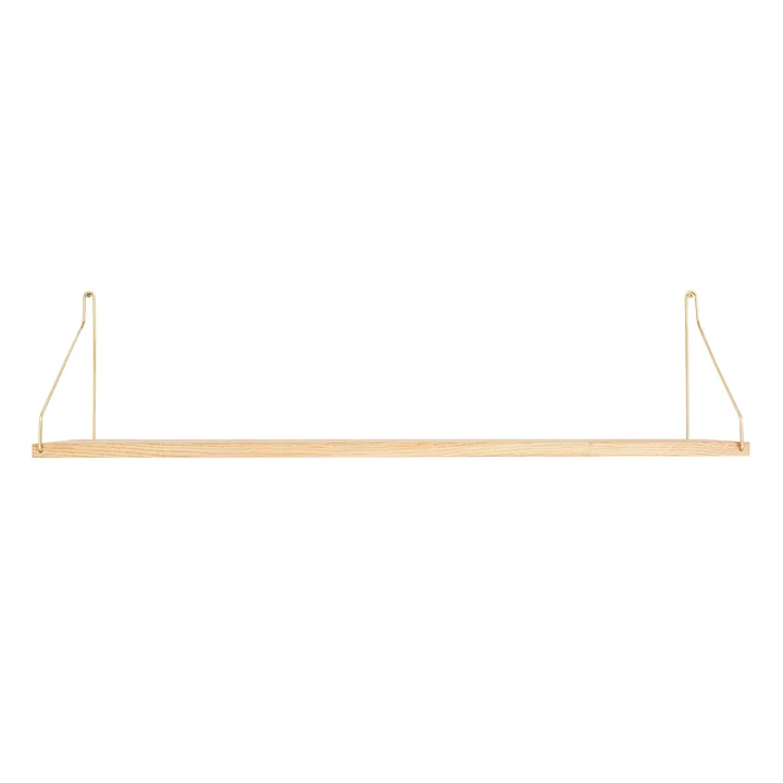 Shelf Shelf 80 x 20 cm, oak / brass from Frama