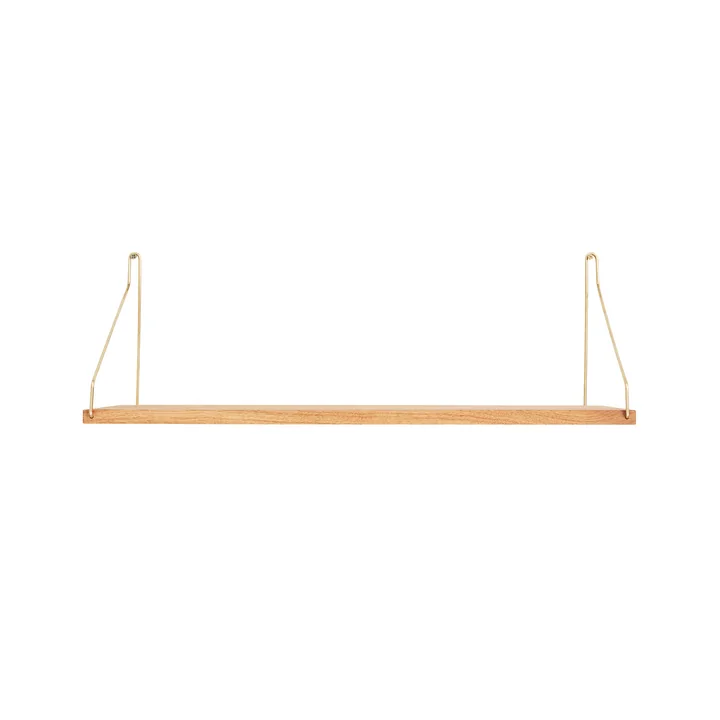 Shelf Shelf 60 x 20 cm, oak / brass from Frama