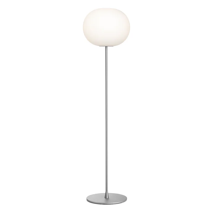 The Glo Ball F 3 floor lamp from Flos in silver