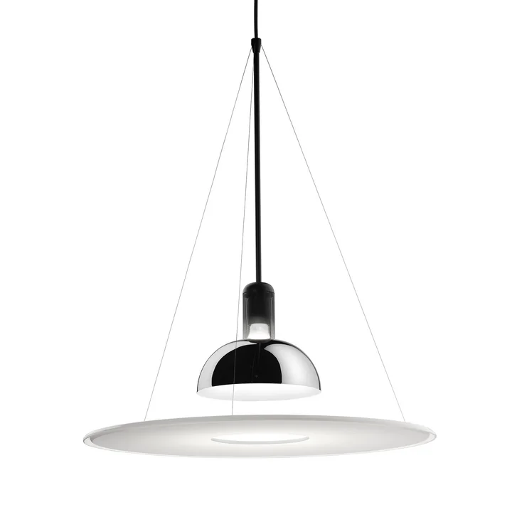 The Frisbi pendant light from Flos in chrome