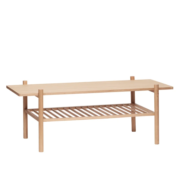 Coffee table with shelf, oak, natural from Hübsch Interior